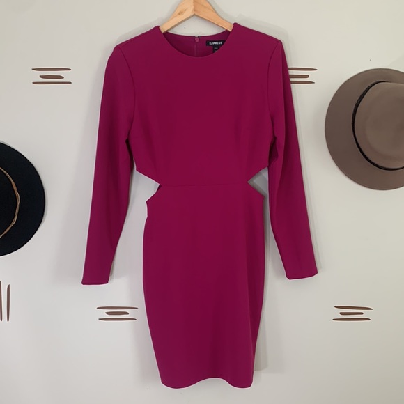 Strong Shoulder Side Cutout Mini Dress - Picture 4 of 7